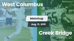Matchup: West Columbus vs. Creek Bridge  2018