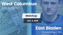 Matchup: West Columbus vs. East Bladen  2019