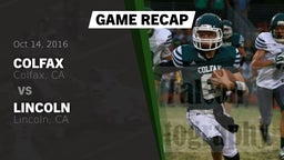 Recap: Colfax  vs. Lincoln  2016