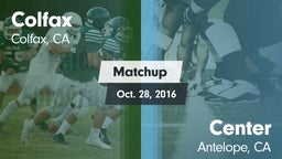 Matchup: Colfax vs. Center  2016