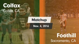 Matchup: Colfax vs. Foothill  2016