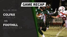 Recap: Colfax  vs. Foothill  2016