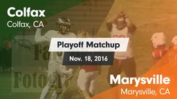 Matchup: Colfax vs. Marysville  2016