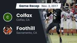 Recap: Colfax  vs. Foothill  2017