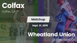 Matchup: Colfax vs. Wheatland Union  2018