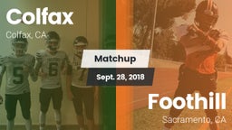 Matchup: Colfax vs. Foothill  2018
