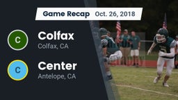 Recap: Colfax  vs. Center  2018