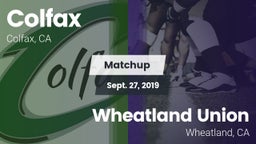 Matchup: Colfax vs. Wheatland Union  2019