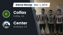 Recap: Colfax  vs. Center  2019