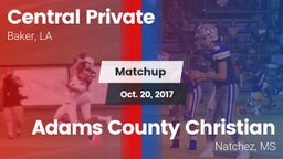 Matchup: Central Private vs. Adams County Christian  2017
