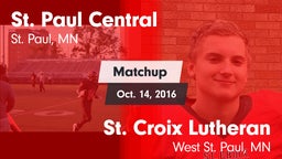 Matchup: St. Paul Central vs. St. Croix Lutheran  2016