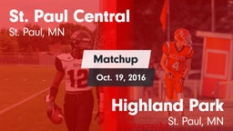 Matchup: St. Paul Central vs. Highland Park  2016