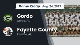 Recap: Gordo  vs. Fayette County  2017