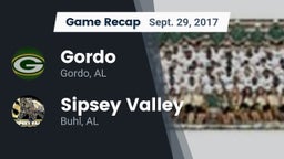 Recap: Gordo  vs. Sipsey Valley  2017