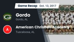 Recap: Gordo  vs. American Christian Academy  2017