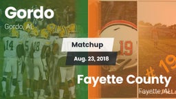 Matchup: Gordo vs. Fayette County  2018