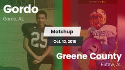 Matchup: Gordo vs. Greene County  2018