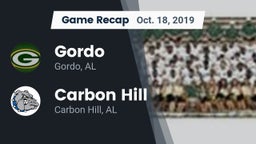 Recap: Gordo  vs. Carbon Hill  2019