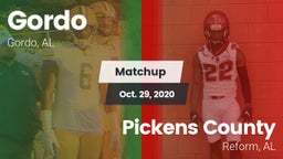 Matchup: Gordo vs. Pickens County  2020