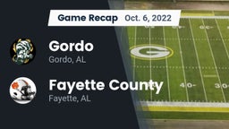 Recap: Gordo  vs. Fayette County  2022