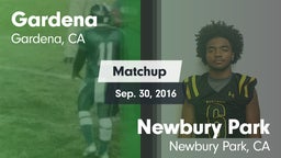 Matchup: Gardena vs. Newbury Park  2016