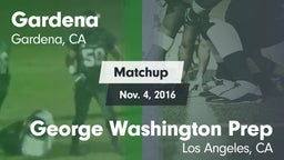 Matchup: Gardena vs. George Washington Prep  2016
