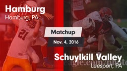 Matchup: Hamburg vs. Schuylkill Valley  2016