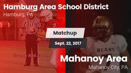 Matchup: Hamburg Area School vs. Mahanoy Area  2017