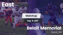 Matchup: East vs. Beloit Memorial  2017