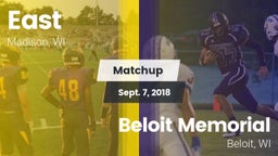 Matchup: East vs. Beloit Memorial  2018