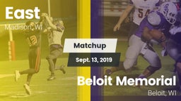 Matchup: East vs. Beloit Memorial  2019