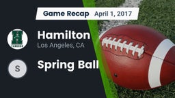 Recap: Hamilton  vs. Spring Ball 2017