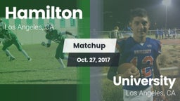 Matchup: Hamilton vs. University  2017