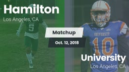 Matchup: Hamilton vs. University  2018