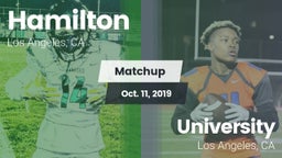 Matchup: Hamilton vs. University  2019