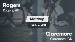 Matchup: Rogers  vs. Claremore  2016