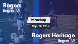 Matchup: Rogers  vs. Rogers Heritage  2016