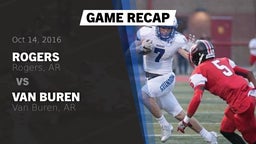 Recap: Rogers  vs. Van Buren  2016