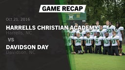 Recap: Harrells Christian Academy  vs. Davidson Day  2016