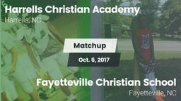 Matchup: Harrells Christian A vs. Fayetteville Christian School 2017