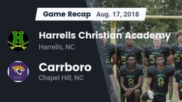 Recap: Harrells Christian Academy  vs. Carrboro  2018