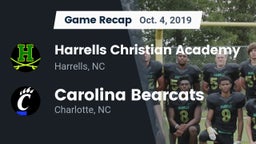 Recap: Harrells Christian Academy  vs. Carolina Bearcats  2019
