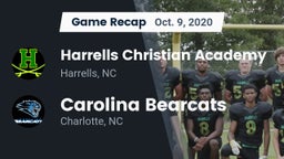 Recap: Harrells Christian Academy  vs. Carolina Bearcats  2020