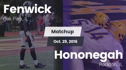 Matchup: Fenwick vs. Hononegah  2016