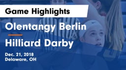 Olentangy Berlin  vs Hilliard Darby  Game Highlights - Dec. 21, 2018