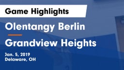 Olentangy Berlin  vs Grandview Heights  Game Highlights - Jan. 5, 2019