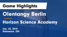 Olentangy Berlin  vs Horizon Science Academy Game Highlights - Jan. 23, 2019