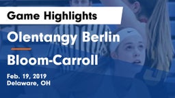 Olentangy Berlin  vs Bloom-Carroll  Game Highlights - Feb. 19, 2019