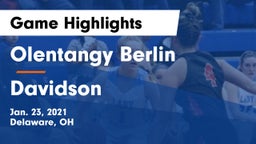 Olentangy Berlin  vs Davidson  Game Highlights - Jan. 23, 2021
