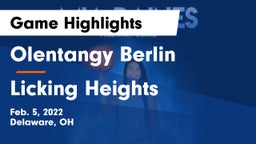 Olentangy Berlin  vs Licking Heights  Game Highlights - Feb. 5, 2022